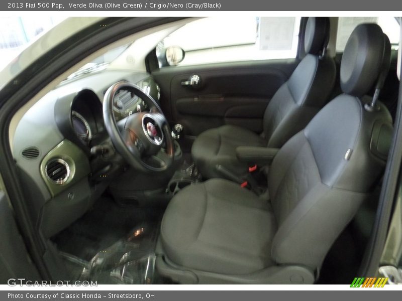 Verde Oliva (Olive Green) / Grigio/Nero (Gray/Black) 2013 Fiat 500 Pop