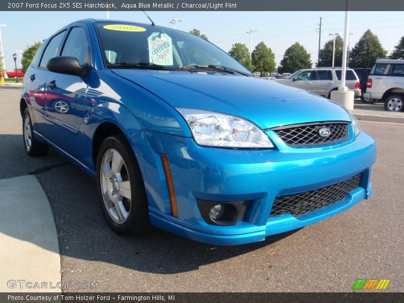 Aqua Blue Metallic / Charcoal/Light Flint 2007 Ford Focus ZX5 SES Hatchback