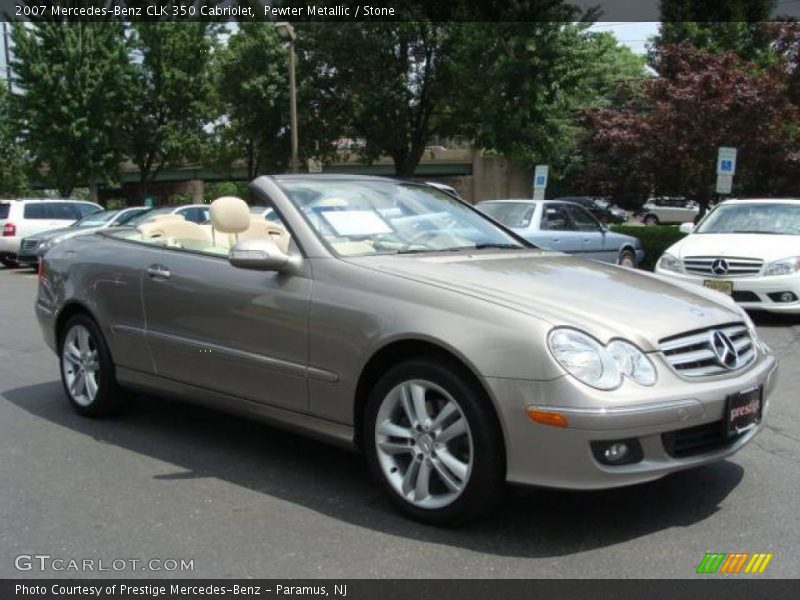 Pewter Metallic / Stone 2007 Mercedes-Benz CLK 350 Cabriolet