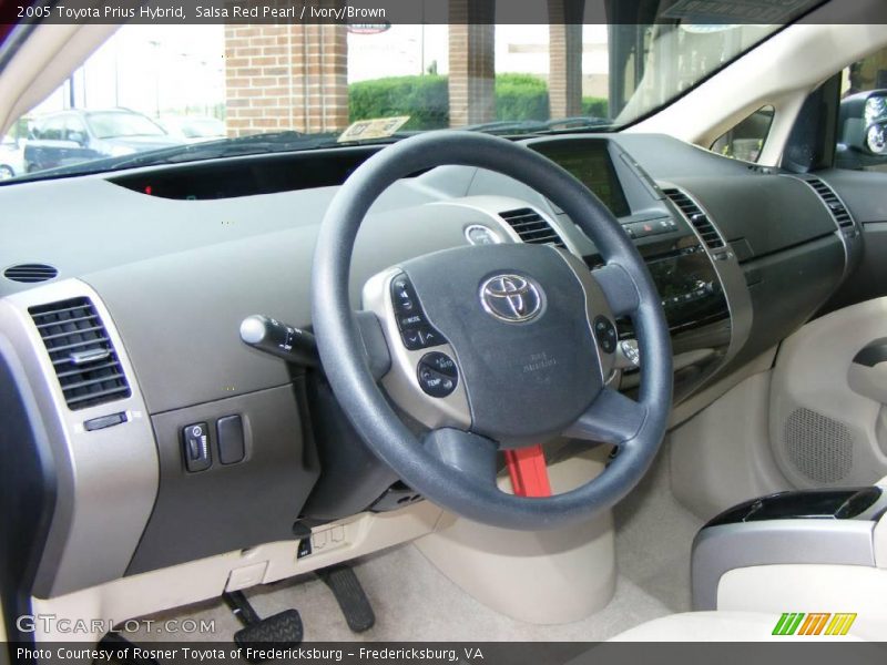Salsa Red Pearl / Ivory/Brown 2005 Toyota Prius Hybrid