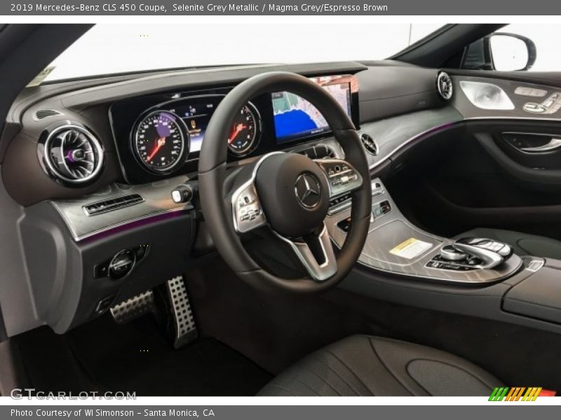 Selenite Grey Metallic / Magma Grey/Espresso Brown 2019 Mercedes-Benz CLS 450 Coupe