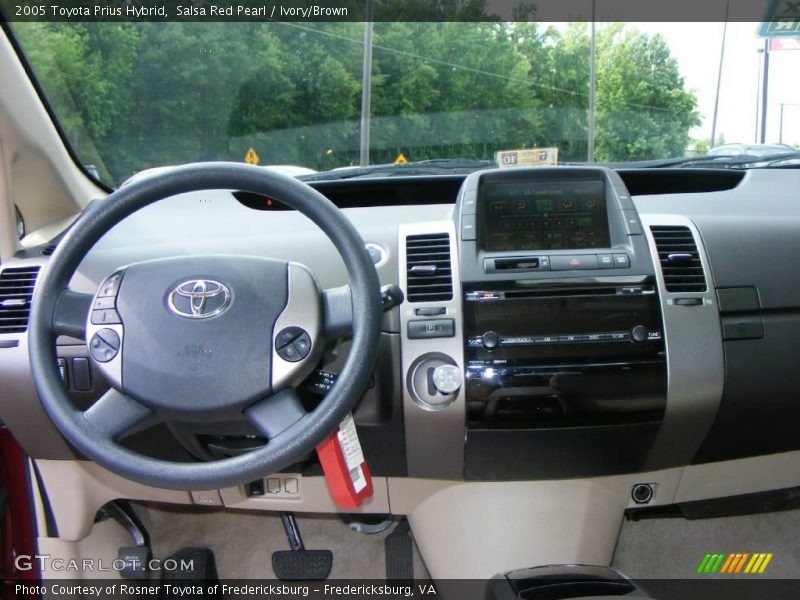 Salsa Red Pearl / Ivory/Brown 2005 Toyota Prius Hybrid