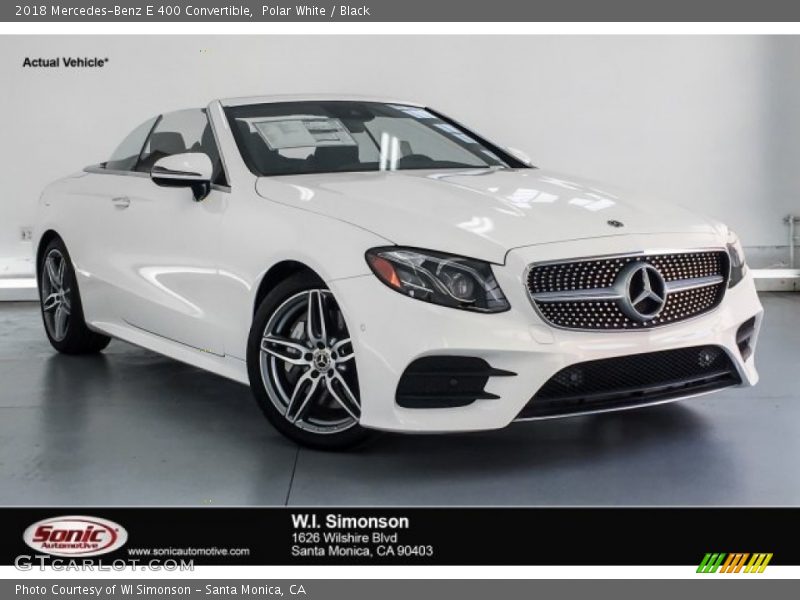 Polar White / Black 2018 Mercedes-Benz E 400 Convertible