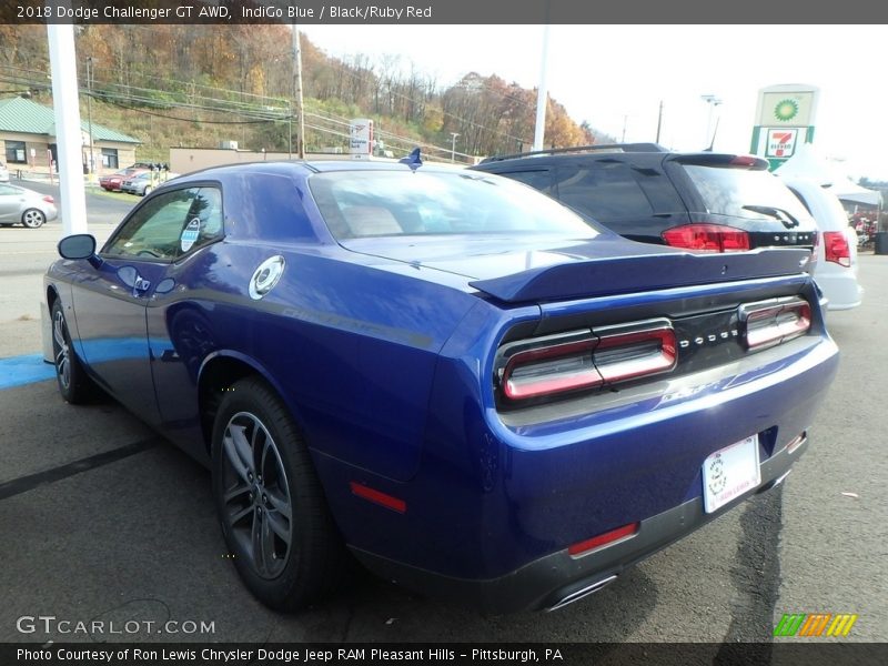 IndiGo Blue / Black/Ruby Red 2018 Dodge Challenger GT AWD
