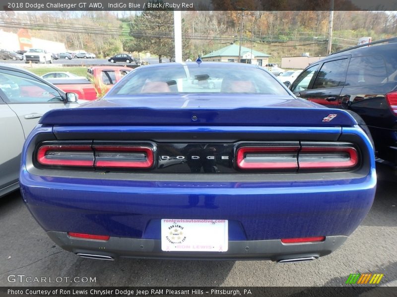 IndiGo Blue / Black/Ruby Red 2018 Dodge Challenger GT AWD
