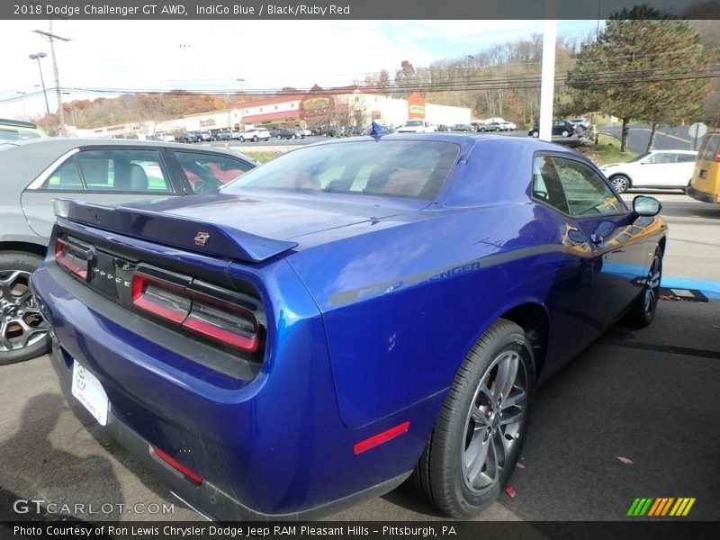 IndiGo Blue / Black/Ruby Red 2018 Dodge Challenger GT AWD