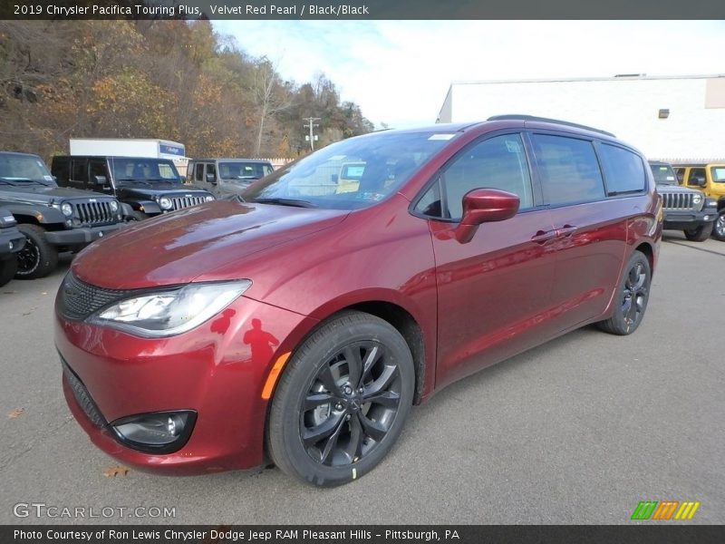 Velvet Red Pearl / Black/Black 2019 Chrysler Pacifica Touring Plus