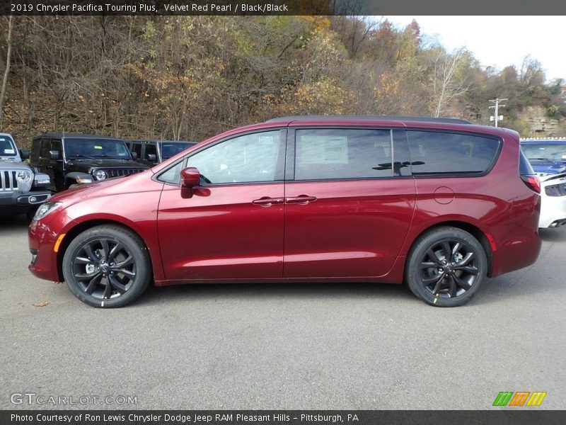Velvet Red Pearl / Black/Black 2019 Chrysler Pacifica Touring Plus