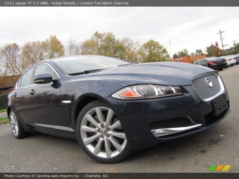 Indigo Metallic / London Tan/Warm Charcoal 2013 Jaguar XF 3.0 AWD