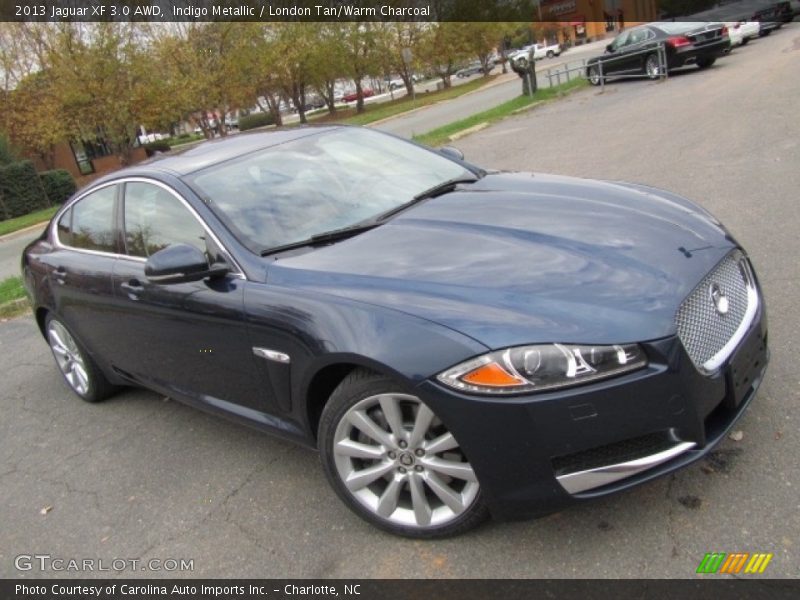 Indigo Metallic / London Tan/Warm Charcoal 2013 Jaguar XF 3.0 AWD