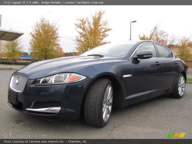 Indigo Metallic / London Tan/Warm Charcoal 2013 Jaguar XF 3.0 AWD