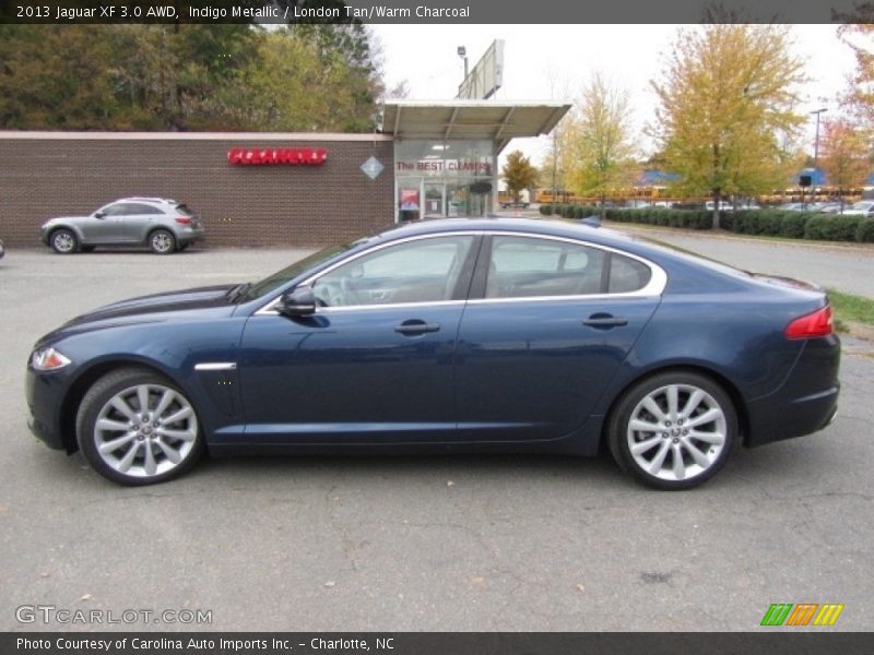 Indigo Metallic / London Tan/Warm Charcoal 2013 Jaguar XF 3.0 AWD