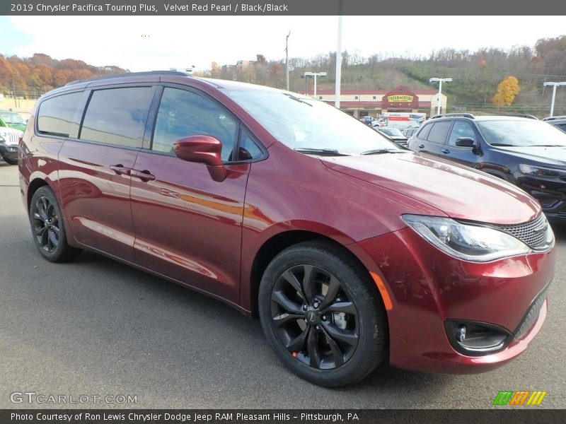 Velvet Red Pearl / Black/Black 2019 Chrysler Pacifica Touring Plus