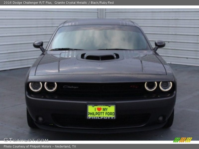 Granite Crystal Metallic / Black/Ruby Red 2016 Dodge Challenger R/T Plus