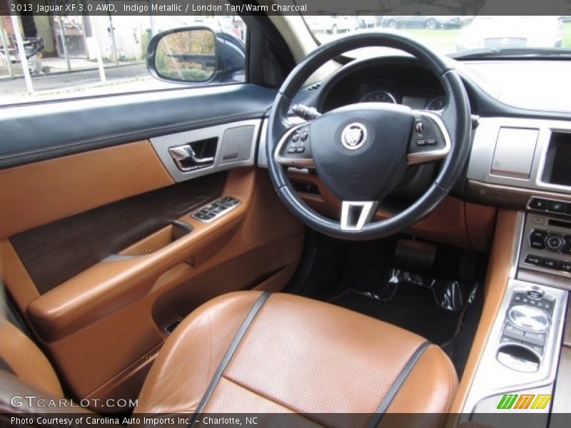 Indigo Metallic / London Tan/Warm Charcoal 2013 Jaguar XF 3.0 AWD
