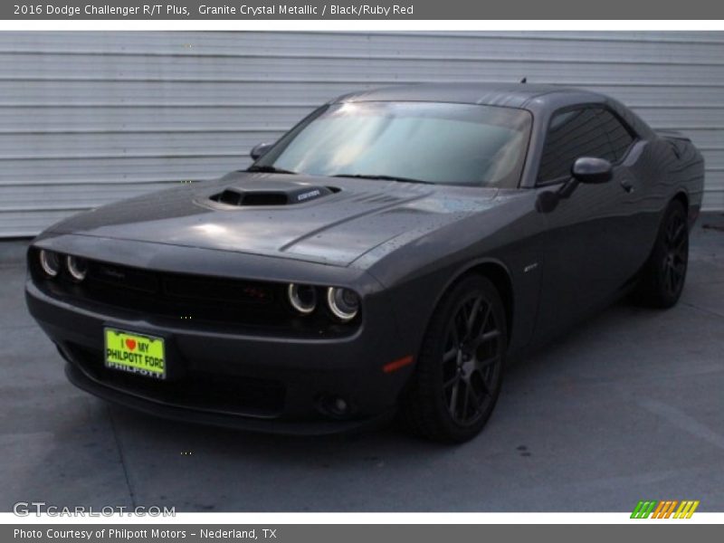 Granite Crystal Metallic / Black/Ruby Red 2016 Dodge Challenger R/T Plus