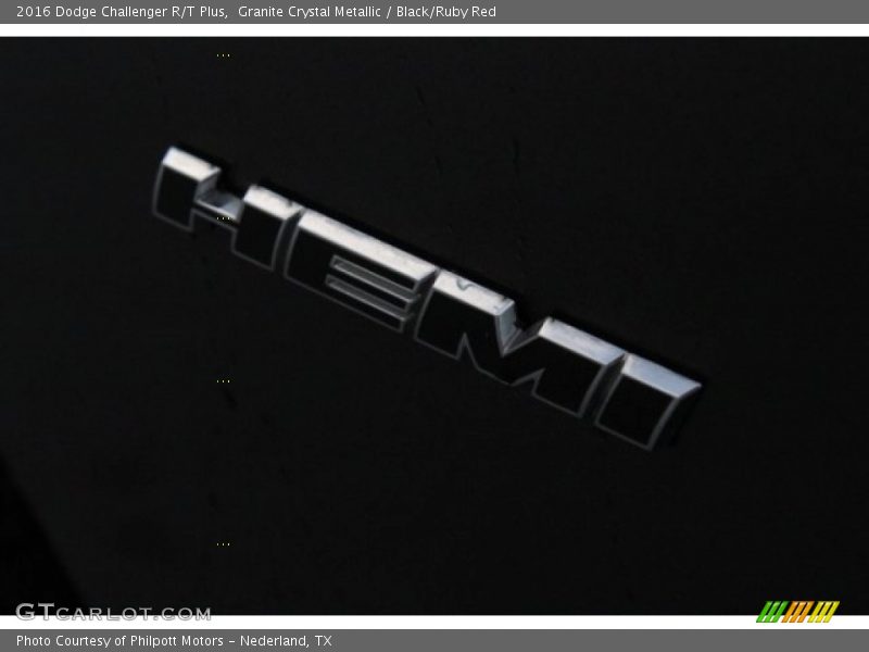 Granite Crystal Metallic / Black/Ruby Red 2016 Dodge Challenger R/T Plus