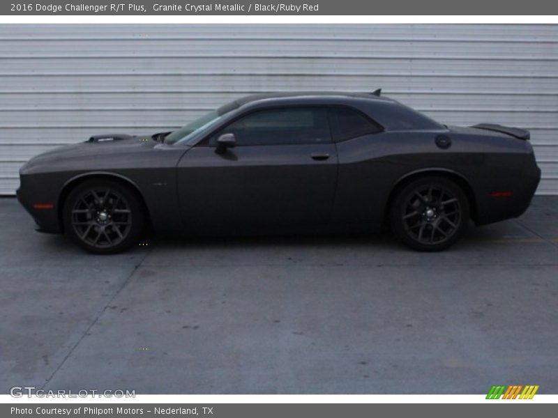 Granite Crystal Metallic / Black/Ruby Red 2016 Dodge Challenger R/T Plus