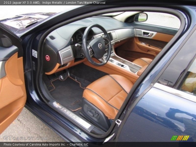Indigo Metallic / London Tan/Warm Charcoal 2013 Jaguar XF 3.0 AWD