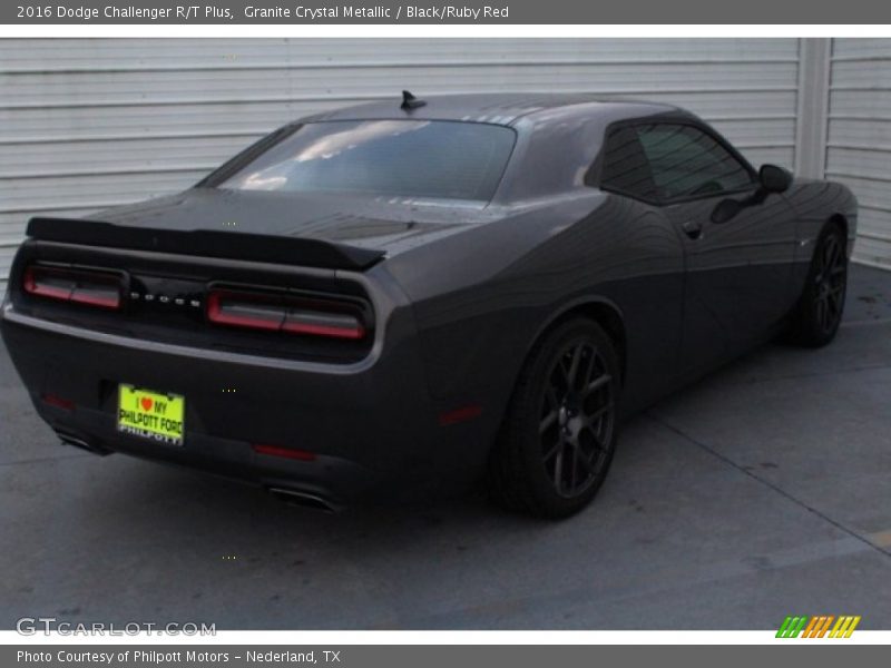 Granite Crystal Metallic / Black/Ruby Red 2016 Dodge Challenger R/T Plus