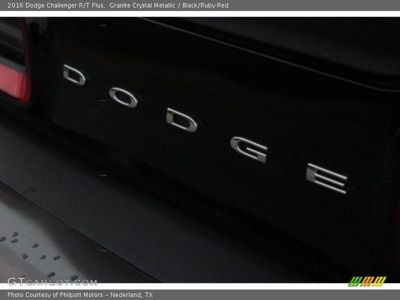 Granite Crystal Metallic / Black/Ruby Red 2016 Dodge Challenger R/T Plus
