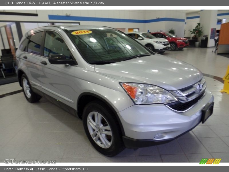 Alabaster Silver Metallic / Gray 2011 Honda CR-V EX 4WD