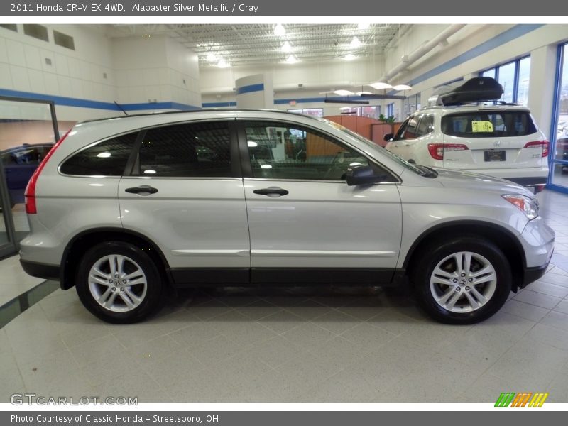 Alabaster Silver Metallic / Gray 2011 Honda CR-V EX 4WD
