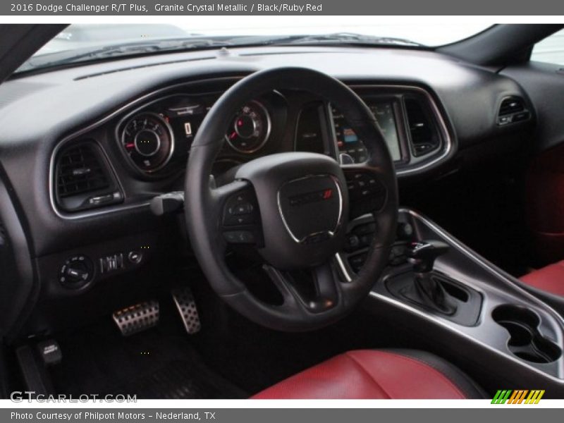 Granite Crystal Metallic / Black/Ruby Red 2016 Dodge Challenger R/T Plus