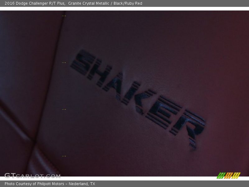 Granite Crystal Metallic / Black/Ruby Red 2016 Dodge Challenger R/T Plus
