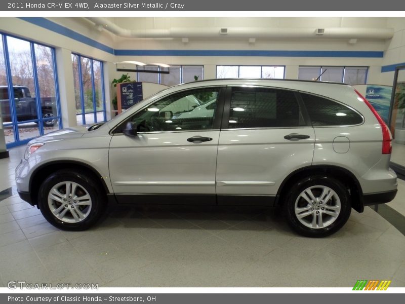 Alabaster Silver Metallic / Gray 2011 Honda CR-V EX 4WD