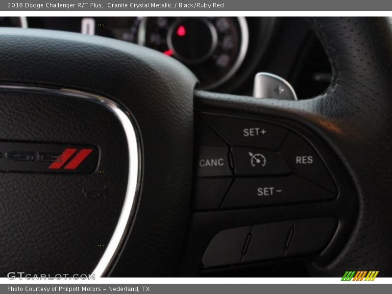 Granite Crystal Metallic / Black/Ruby Red 2016 Dodge Challenger R/T Plus