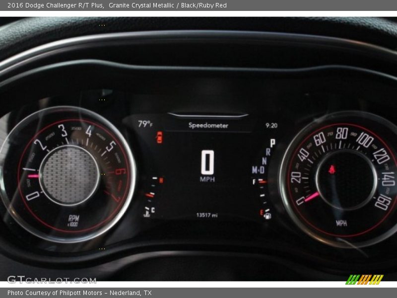 Granite Crystal Metallic / Black/Ruby Red 2016 Dodge Challenger R/T Plus