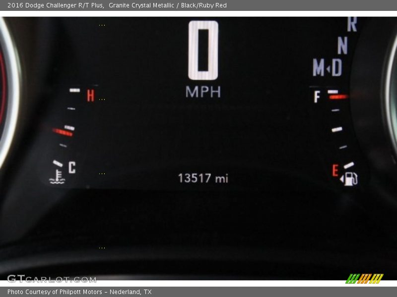 Granite Crystal Metallic / Black/Ruby Red 2016 Dodge Challenger R/T Plus
