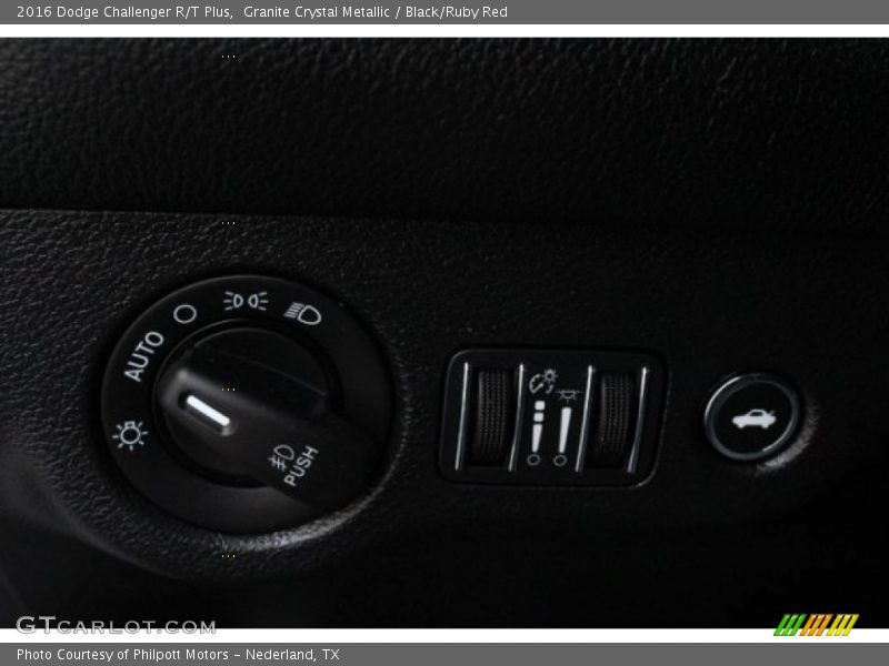 Granite Crystal Metallic / Black/Ruby Red 2016 Dodge Challenger R/T Plus