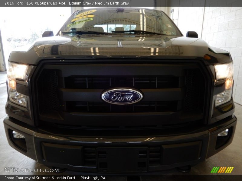 Lithium Gray / Medium Earth Gray 2016 Ford F150 XL SuperCab 4x4