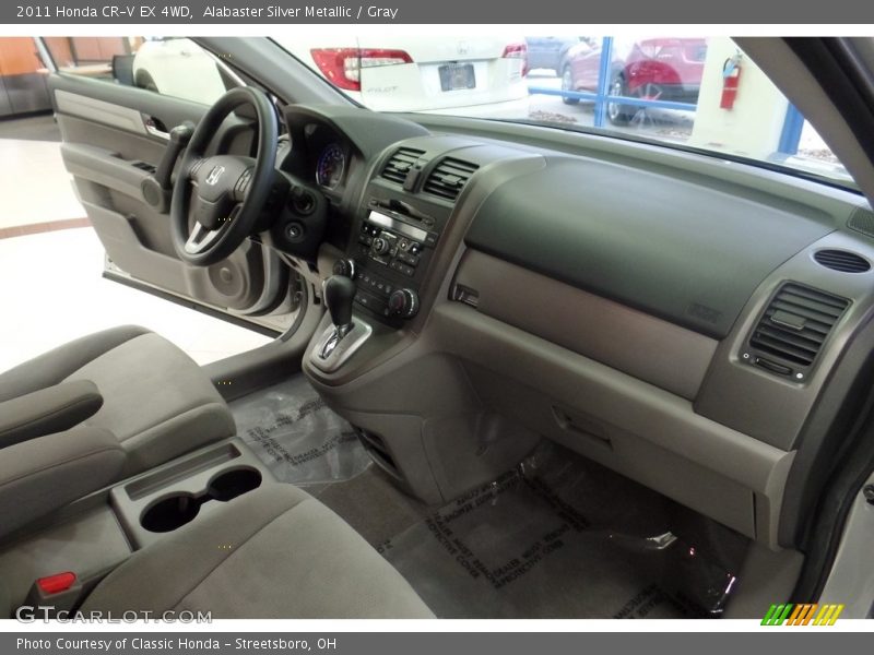Alabaster Silver Metallic / Gray 2011 Honda CR-V EX 4WD