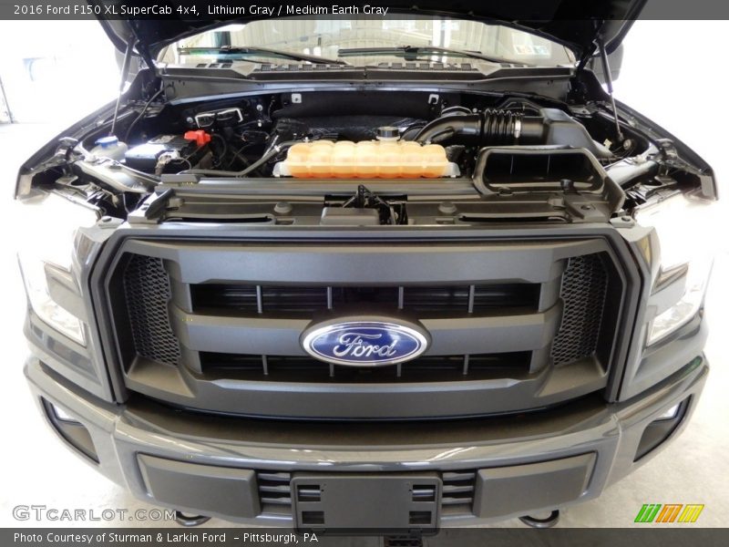 Lithium Gray / Medium Earth Gray 2016 Ford F150 XL SuperCab 4x4