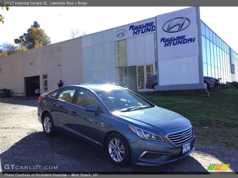 Lakeside Blue / Beige 2017 Hyundai Sonata SE