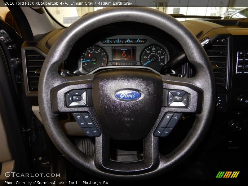 Lithium Gray / Medium Earth Gray 2016 Ford F150 XL SuperCab 4x4