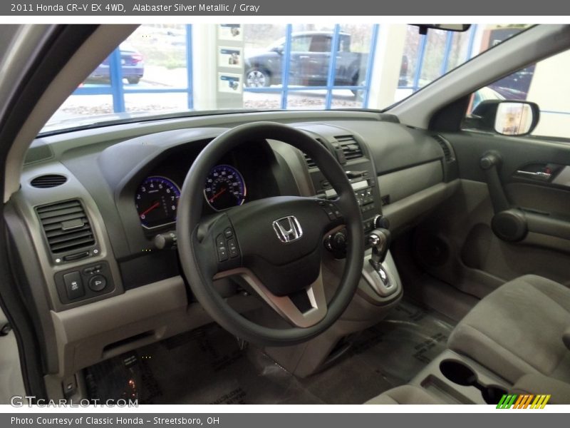 Alabaster Silver Metallic / Gray 2011 Honda CR-V EX 4WD