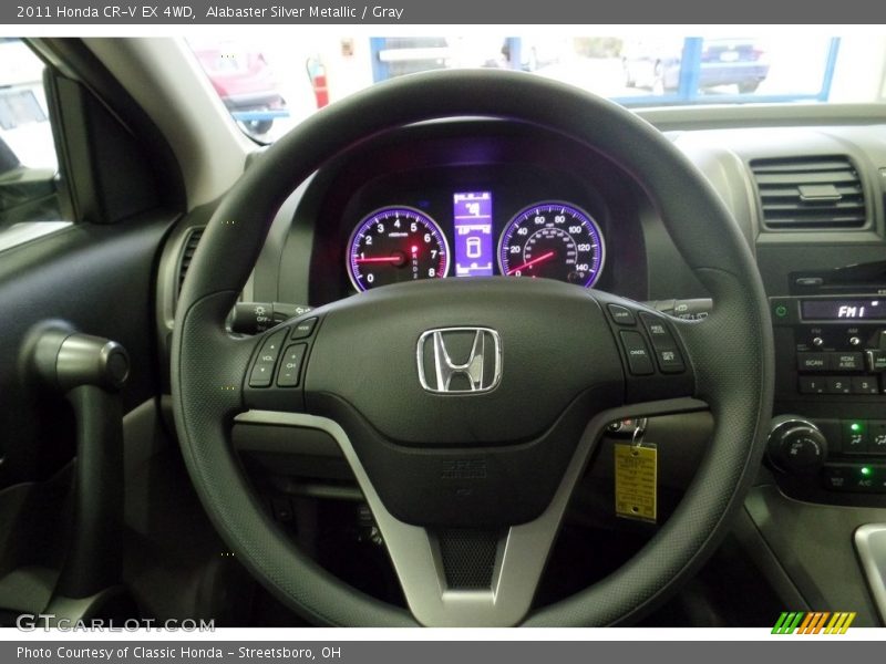 Alabaster Silver Metallic / Gray 2011 Honda CR-V EX 4WD