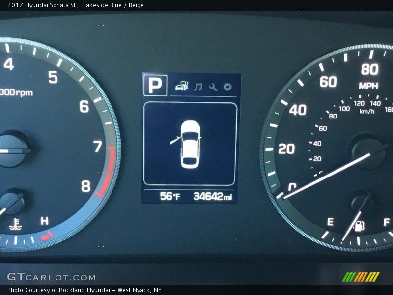 Lakeside Blue / Beige 2017 Hyundai Sonata SE