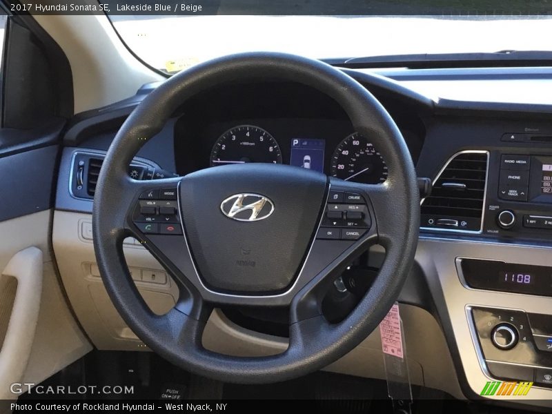Lakeside Blue / Beige 2017 Hyundai Sonata SE