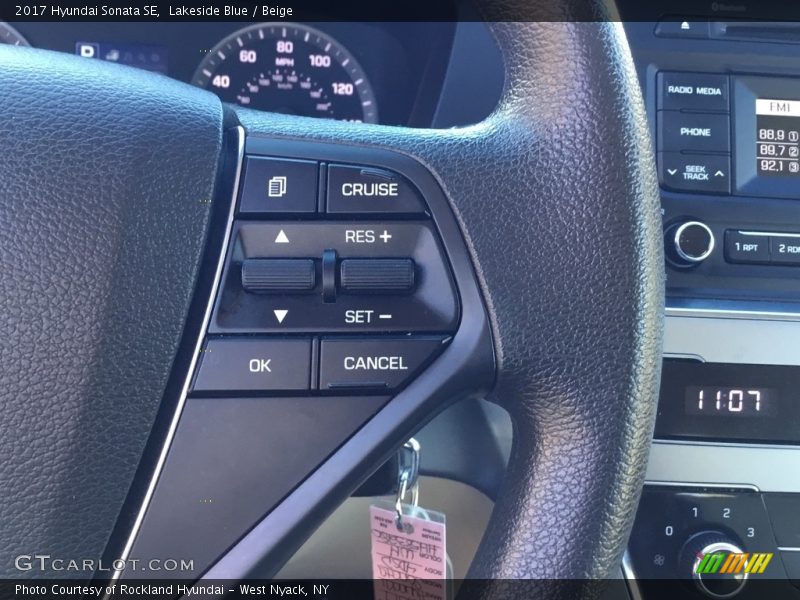 Lakeside Blue / Beige 2017 Hyundai Sonata SE