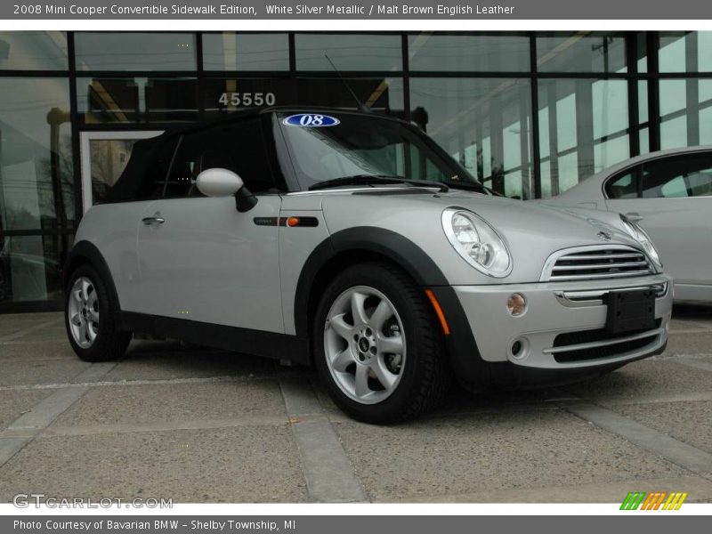 White Silver Metallic / Malt Brown English Leather 2008 Mini Cooper Convertible Sidewalk Edition