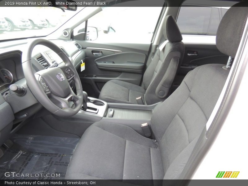 White Diamond Pearl / Black 2019 Honda Pilot LX AWD