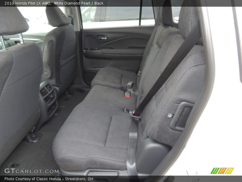 White Diamond Pearl / Black 2019 Honda Pilot LX AWD