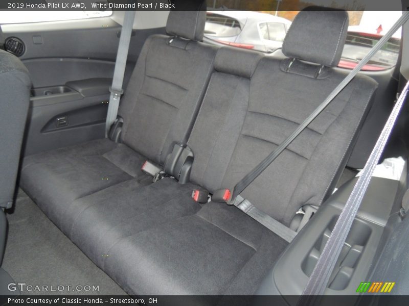 White Diamond Pearl / Black 2019 Honda Pilot LX AWD
