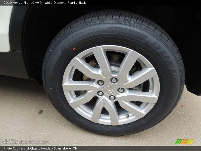 White Diamond Pearl / Black 2019 Honda Pilot LX AWD