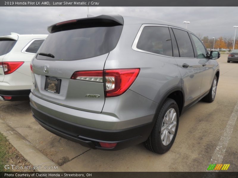 Lunar Silver Metallic / Gray 2019 Honda Pilot LX AWD